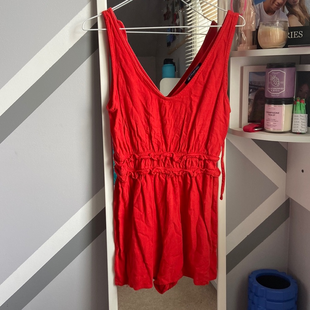 ONE CLOTHING Medium Red ruffled romper